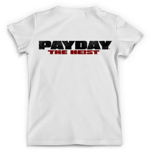 Заказать мужскую футболку в Москве. Футболка с полной запечаткой (мужская) Payday: The Heist от game-fan - готовые дизайны и нанесение принтов.