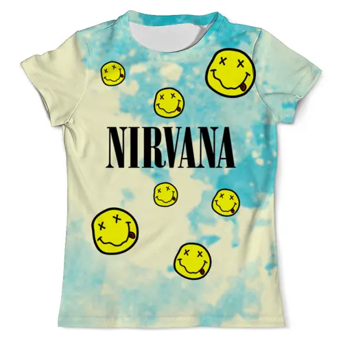Заказать мужскую футболку в Москве. Футболка с полной запечаткой (мужская) Nirvana от geekbox - готовые дизайны и нанесение принтов.
