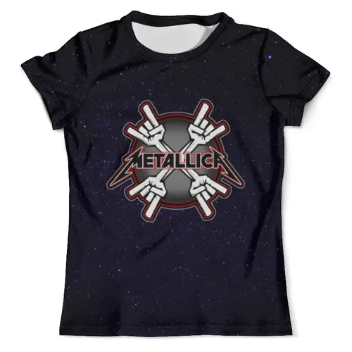 Заказать мужскую футболку в Москве. Футболка с полной запечаткой (мужская) Metallica от weeert - готовые дизайны и нанесение принтов.