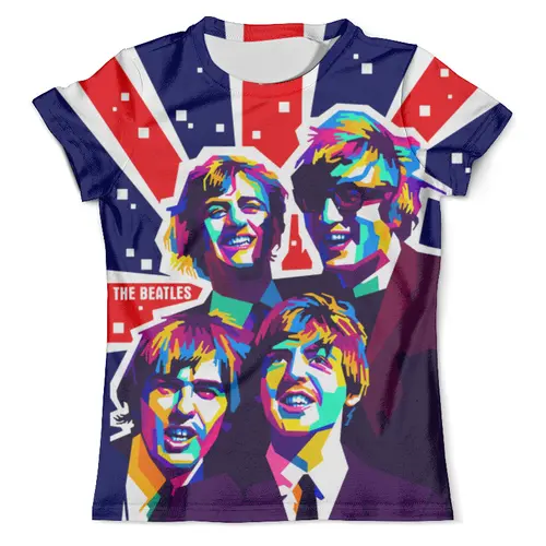 Заказать мужскую футболку в Москве. Футболка с полной запечаткой (мужская) The Beatles от balden - готовые дизайны и нанесение принтов.