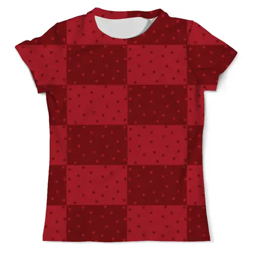 Заказать мужскую футболку в Москве. Футболка с полной запечаткой (мужская) Красный геометрический узор от valezar - готовые дизайны и нанесение принтов.