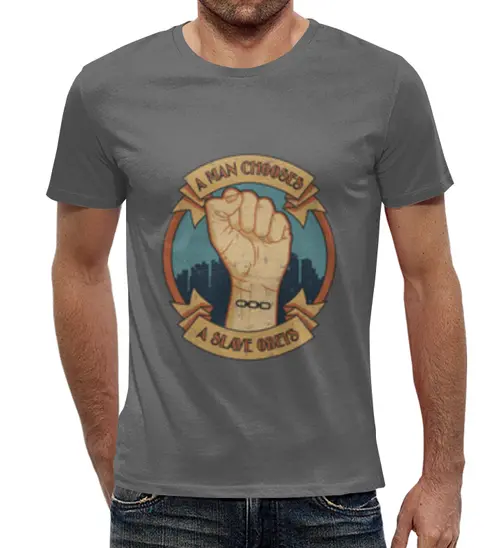 Заказать мужскую футболку в Москве. Футболка с полной запечаткой (мужская) Bioshock от YellowCloverShop - готовые дизайны и нанесение принтов.
