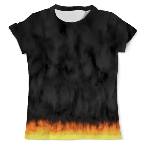 Заказать мужскую футболку в Москве. Футболка с полной запечаткой (мужская) Пламя и дым от bd-art  - готовые дизайны и нанесение принтов.