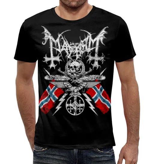 Заказать мужскую футболку в Москве. Футболка с полной запечаткой (мужская) Mayhem от geekbox - готовые дизайны и нанесение принтов.