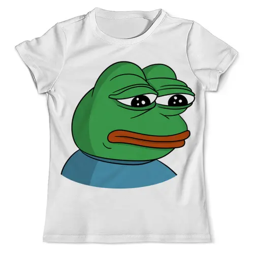 Заказать мужскую футболку в Москве. Футболка с полной запечаткой (мужская) Pepe the frog от Memepedia - готовые дизайны и нанесение принтов.