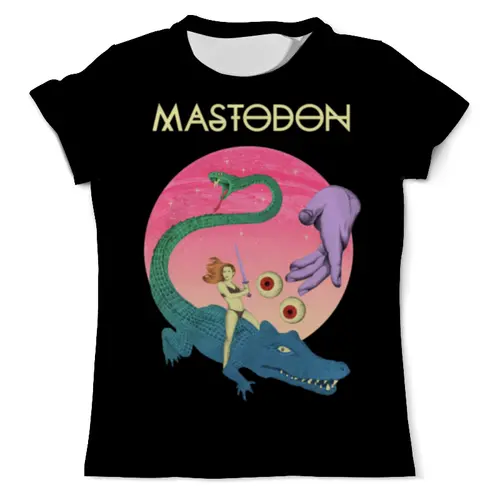 Заказать мужскую футболку в Москве. Футболка с полной запечаткой (мужская) Mastodon от geekbox - готовые дизайны и нанесение принтов.