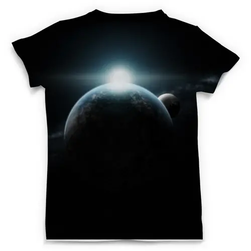 Заказать мужскую футболку в Москве. Футболка с полной запечаткой (мужская) Покоряя космос от The Spaceway  - готовые дизайны и нанесение принтов.