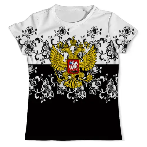 Заказать мужскую футболку в Москве. Футболка с полной запечаткой (мужская) Узор и герб от THE_NISE  - готовые дизайны и нанесение принтов.