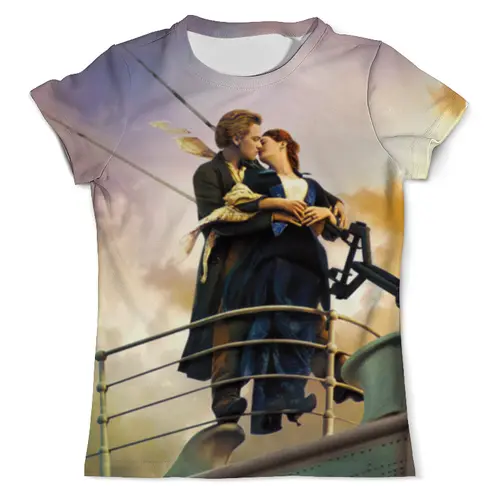 Заказать мужскую футболку в Москве. Футболка с полной запечаткой (мужская) Титаник от skynatural - готовые дизайны и нанесение принтов.