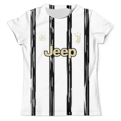 Заказать мужскую футболку в Москве. Футболка с полной запечаткой (мужская) Juventus | Home Authentic style (2021/22) от 0x000000123 - готовые дизайны и нанесение принтов.