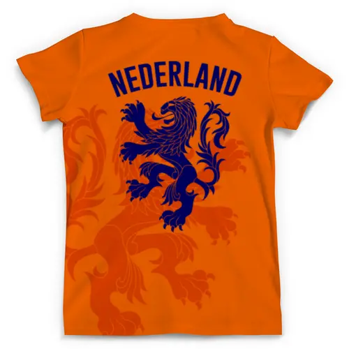 Заказать мужскую футболку в Москве. Футболка с полной запечаткой (мужская) Сборная Голландии от geekbox - готовые дизайны и нанесение принтов.