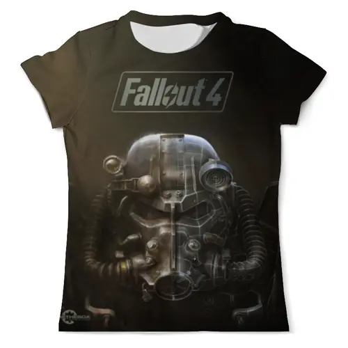 Заказать мужскую футболку в Москве. Футболка с полной запечаткой (мужская) Fallout 4 от madw - готовые дизайны и нанесение принтов.