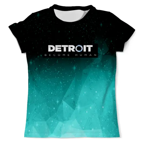Заказать мужскую футболку в Москве. Футболка с полной запечаткой (мужская) Detroit become human от THE_NISE  - готовые дизайны и нанесение принтов.