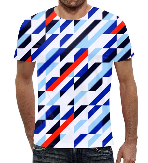 Заказать мужскую футболку в Москве. Футболка с полной запечаткой (мужская) Geometry Design от balden - готовые дизайны и нанесение принтов.