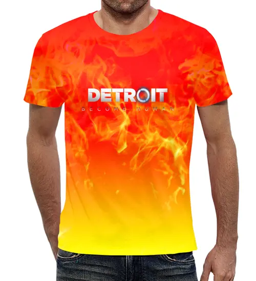 Заказать мужскую футболку в Москве. Футболка с полной запечаткой (мужская) Detroit Become Human от THE_NISE  - готовые дизайны и нанесение принтов.