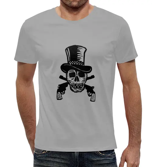Заказать мужскую футболку в Москве. Футболка с полной запечаткой (мужская) череп от THE_NISE  - готовые дизайны и нанесение принтов.