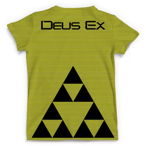 Заказать мужскую футболку в Москве. Футболка с полной запечаткой (мужская) Deus-Ex от balden - готовые дизайны и нанесение принтов.