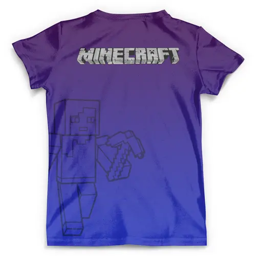Заказать мужскую футболку в Москве. Футболка с полной запечаткой (мужская) Minecraft от balden - готовые дизайны и нанесение принтов.
