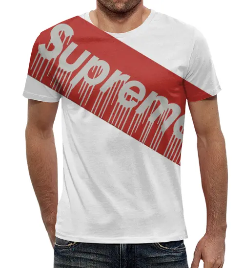 Заказать мужскую футболку в Москве. Футболка с полной запечаткой (мужская) Supreme - 1 от Vladec11 - готовые дизайны и нанесение принтов.