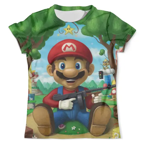 Заказать мужскую футболку в Москве. Футболка с полной запечаткой (мужская) Bonus Round (Super Mario)  от balden - готовые дизайны и нанесение принтов.