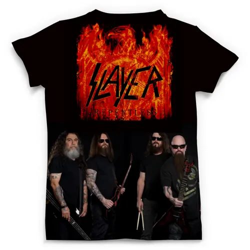Заказать мужскую футболку в Москве. Футболка с полной запечаткой (мужская) Slayer Repentless 2015 от Илья - готовые дизайны и нанесение принтов.