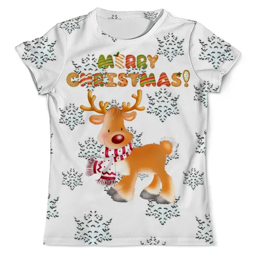 Заказать мужскую футболку в Москве. Футболка с полной запечаткой (мужская) Merry Christmas! от T-shirt print  - готовые дизайны и нанесение принтов.
