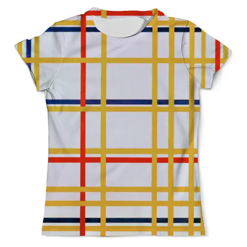 Заказать мужскую футболку в Москве. Футболка с полной запечаткой (мужская) Нью-Йорк 1 (Питер Мондриан) от trend - готовые дизайны и нанесение принтов.