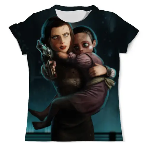 Заказать мужскую футболку в Москве. Футболка с полной запечаткой (мужская) BioShock от gamesta - готовые дизайны и нанесение принтов.