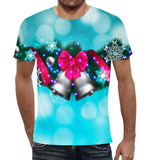 Заказать мужскую футболку в Москве. Футболка с полной запечаткой (мужская)  Merry Christmas от THE_NISE  - готовые дизайны и нанесение принтов.
