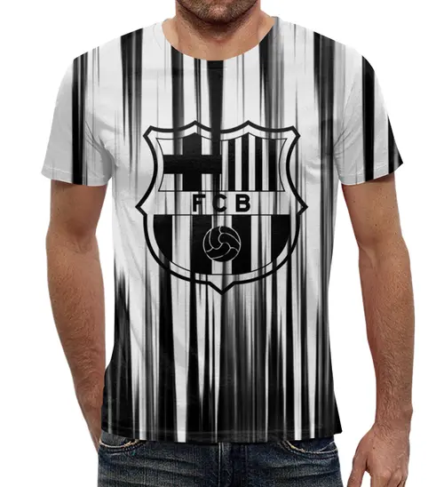 Заказать мужскую футболку в Москве. Футболка с полной запечаткой (мужская) FCB Барселона от THE_NISE  - готовые дизайны и нанесение принтов.