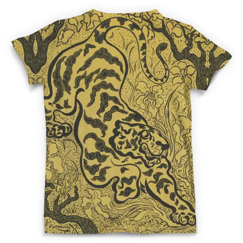 Заказать мужскую футболку в Москве. Футболка с полной запечаткой (мужская) Тигр в джунглях (Поль-Элье Рансон) от trend - готовые дизайны и нанесение принтов.