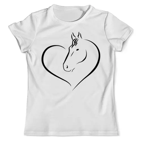 Заказать мужскую футболку в Москве. Футболка с полной запечаткой (мужская) Милая лошадь от Zamula - готовые дизайны и нанесение принтов.