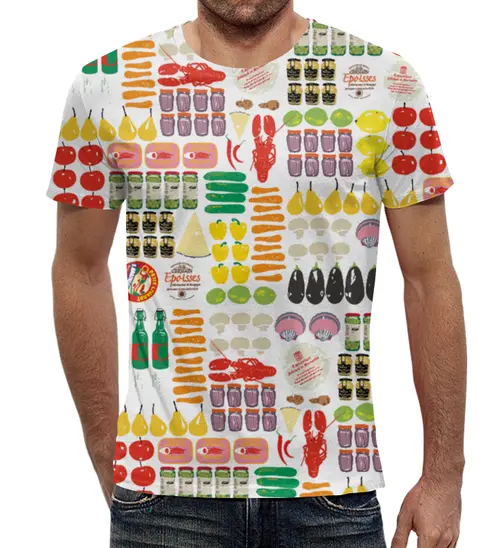 Заказать мужскую футболку в Москве. Футболка с полной запечаткой (мужская) FOOD  от CoolDesign - готовые дизайны и нанесение принтов.