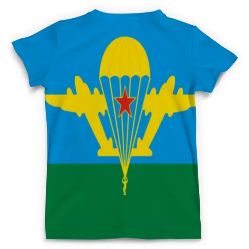 Заказать мужскую футболку в Москве. Футболка с полной запечаткой (мужская) Воздушно десантные войска от EDJEY  - готовые дизайны и нанесение принтов.