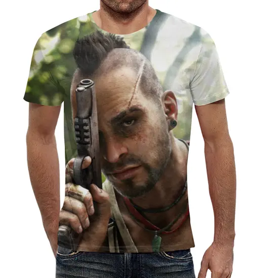 Заказать мужскую футболку в Москве. Футболка с полной запечаткой (мужская) Far Cry от aleks_say - готовые дизайны и нанесение принтов.