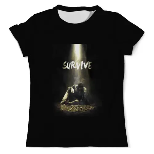 Заказать мужскую футболку в Москве. Футболка с полной запечаткой (мужская) The Walking Dead Daryl Dixon Survive от irina16 - готовые дизайны и нанесение принтов.