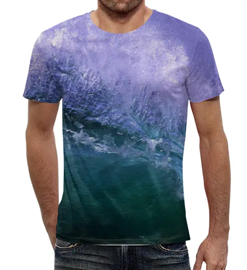 Заказать мужскую футболку в Москве. Футболка с полной запечаткой (мужская) Purple Ocean  от ksnkch - готовые дизайны и нанесение принтов.