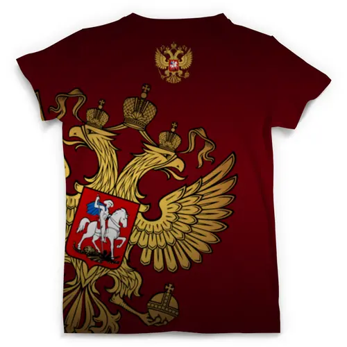 Заказать мужскую футболку в Москве. Футболка с полной запечаткой (мужская) Россия от geekbox - готовые дизайны и нанесение принтов.