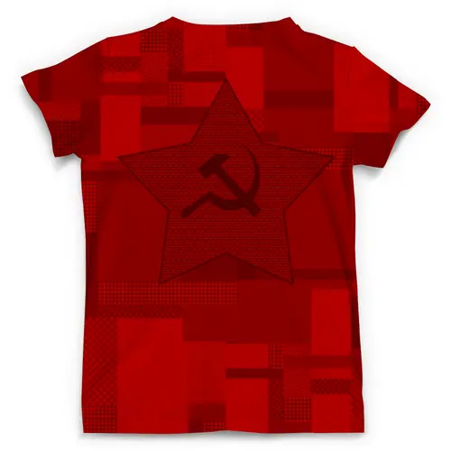 Заказать мужскую футболку в Москве. Футболка с полной запечаткой (мужская) Советский союз от gopotol - готовые дизайны и нанесение принтов.