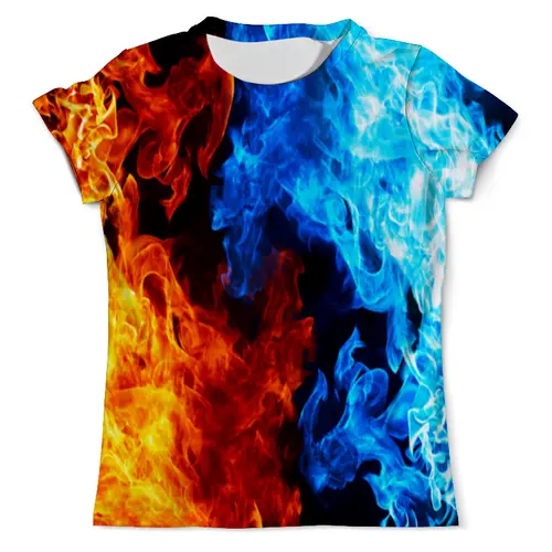 Заказать мужскую футболку в Москве. Футболка с полной запечаткой (мужская) Огненная битва от THE_NISE  - готовые дизайны и нанесение принтов.