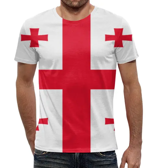 Заказать мужскую футболку в Москве. Футболка с полной запечаткой (мужская) Флаг Швейцарии от игорь попов - готовые дизайны и нанесение принтов.
