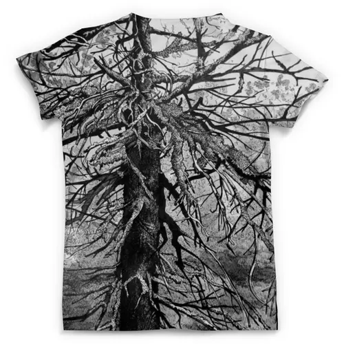 Заказать мужскую футболку в Москве. Футболка с полной запечаткой (мужская) "Старое дерево" от Максим Кашин - готовые дизайны и нанесение принтов.