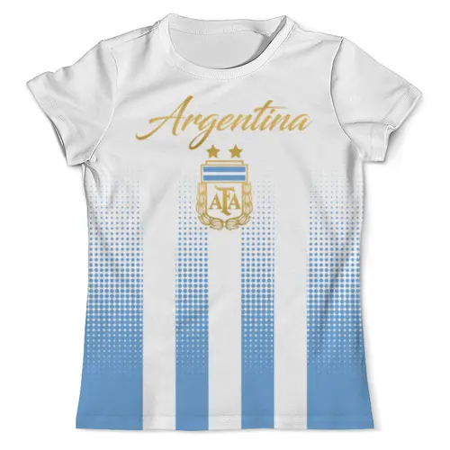 Заказать мужскую футболку в Москве. Футболка с полной запечаткой (мужская) Сборная Аргентины  от geekbox - готовые дизайны и нанесение принтов.