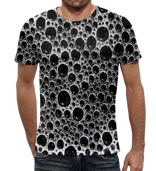 Заказать мужскую футболку в Москве. Футболка с полной запечаткой (мужская) Пузыри от Fonzo - готовые дизайны и нанесение принтов.
