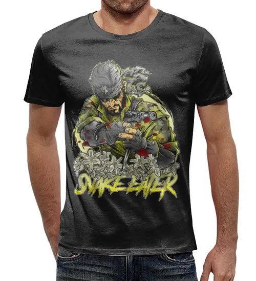 Заказать мужскую футболку в Москве. Футболка с полной запечаткой (мужская) Snake Eater  от T-shirt print  - готовые дизайны и нанесение принтов.
