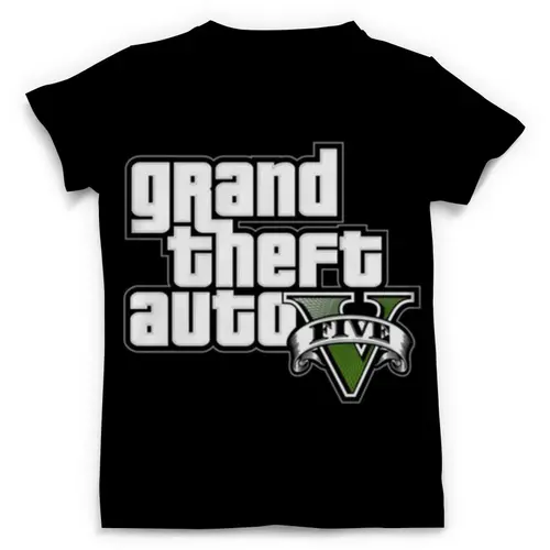 Заказать мужскую футболку в Москве. Футболка с полной запечаткой (мужская) GTA 5 от game-fan - готовые дизайны и нанесение принтов.