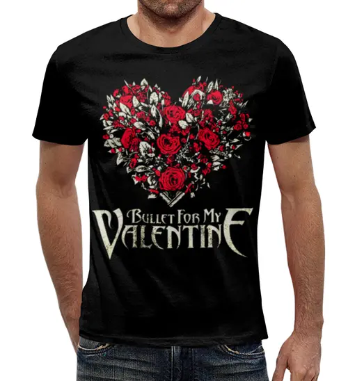 Заказать мужскую футболку в Москве. Футболка с полной запечаткой (мужская) Bullet For My Valentine от geekbox - готовые дизайны и нанесение принтов.