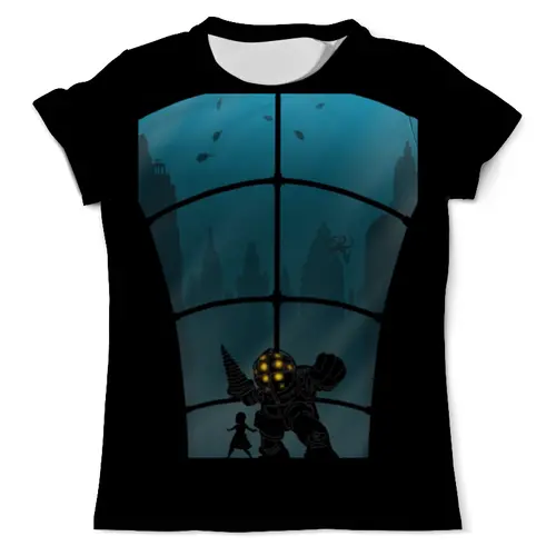 Заказать мужскую футболку в Москве. Футболка с полной запечаткой (мужская) BioShock от Ricky Red - готовые дизайны и нанесение принтов.