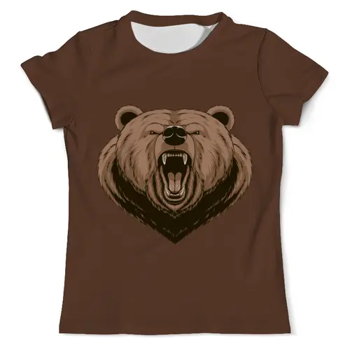 Заказать мужскую футболку в Москве. Футболка с полной запечаткой (мужская) Медведь от Ирина - готовые дизайны и нанесение принтов.