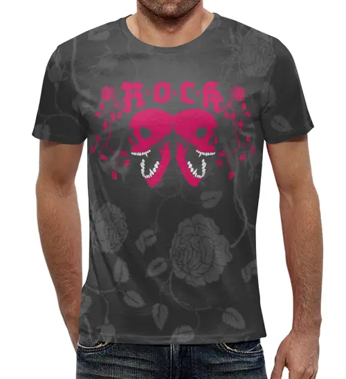 Заказать мужскую футболку в Москве. Футболка с полной запечаткой (мужская) Punk Rock от balden - готовые дизайны и нанесение принтов.